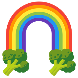 rainbow and broccoli