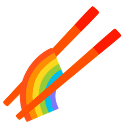 rainbow and chopsticks