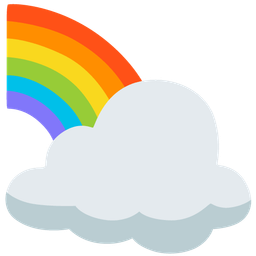 rainbow and cloud