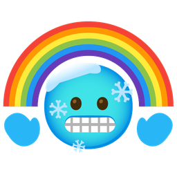rainbow and cold face