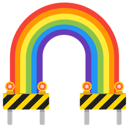 rainbow and construction