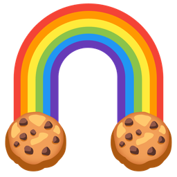 rainbow and cookie