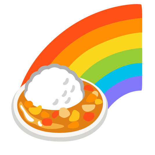 Rainbow and Curry rice