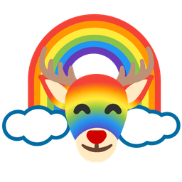rainbow and deer