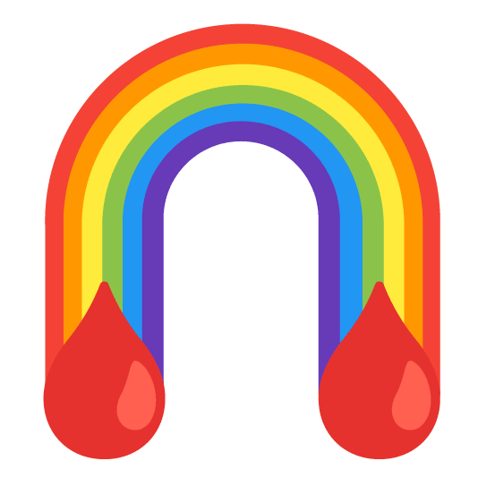 Rainbow and Drop of blood