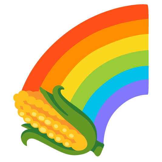 Rainbow and Ear of corn