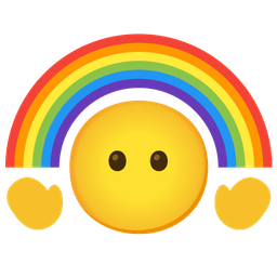rainbow and face without mouth