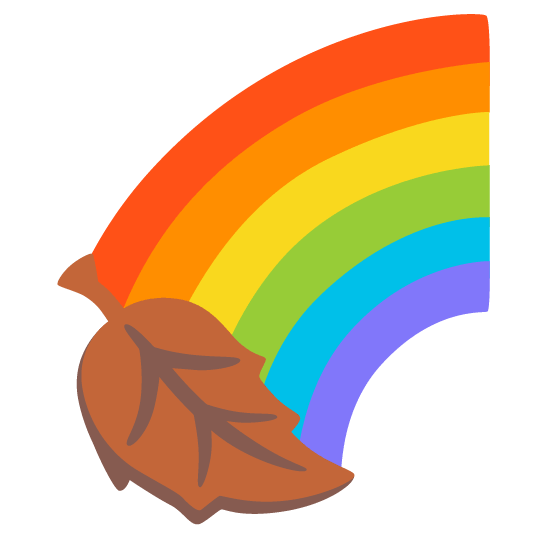 Rainbow and Fallen leaf