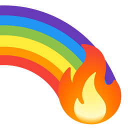 rainbow and fire