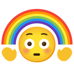 rainbow and flushed face