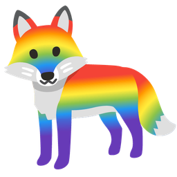 rainbow and fox