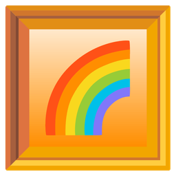 rainbow and framed picture