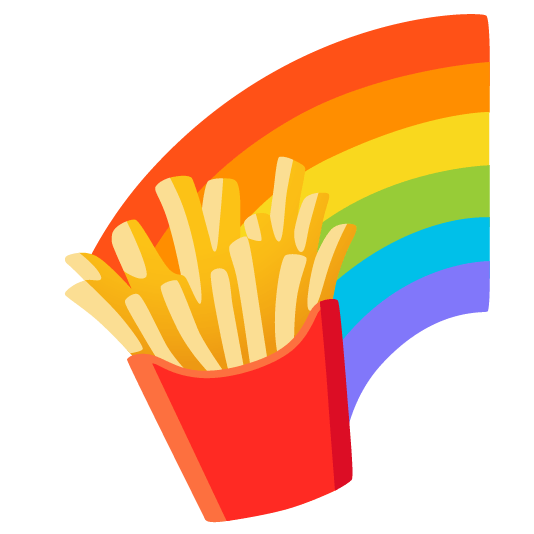 Rainbow and French fries