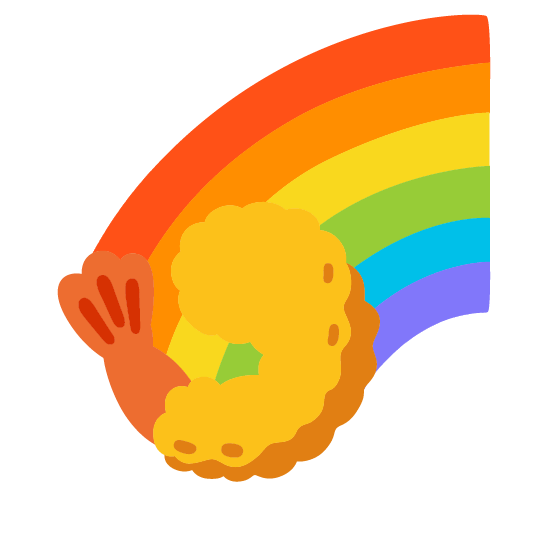 Rainbow and Fried shrimp