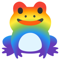 rainbow and frog
