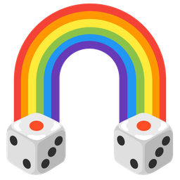 rainbow and game die