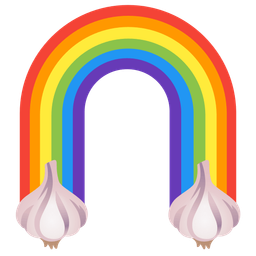 rainbow and garlic