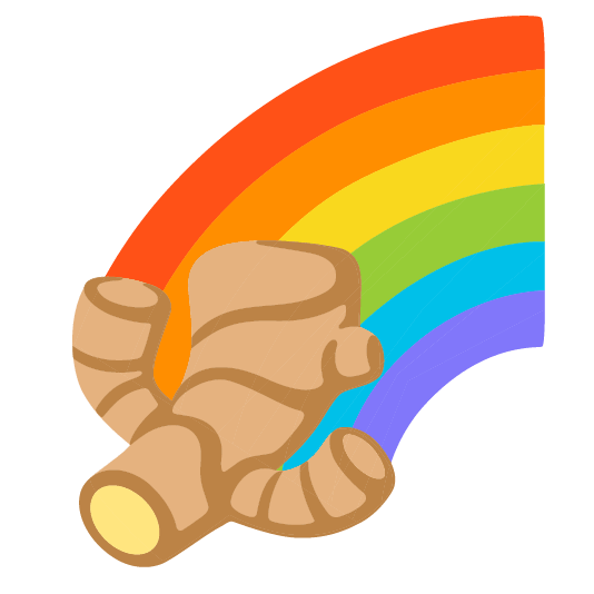 Rainbow and Ginger root