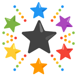 rainbow and glowing star