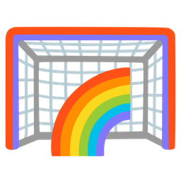 rainbow and goal net