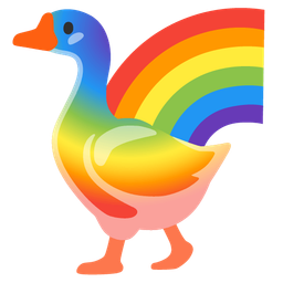 rainbow and goose