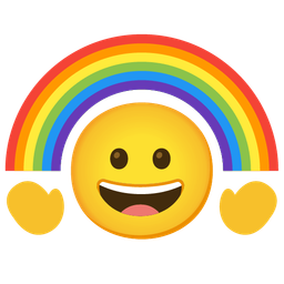 Rainbow and Grinning face