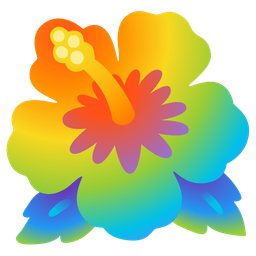 rainbow and hibiscus