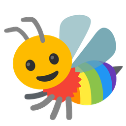 rainbow and honeybee