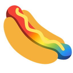 rainbow and hot dog