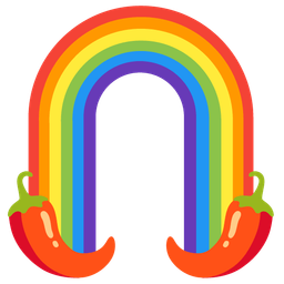 rainbow and hot pepper