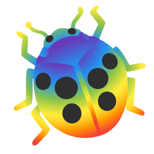 Rainbow and Lady beetle