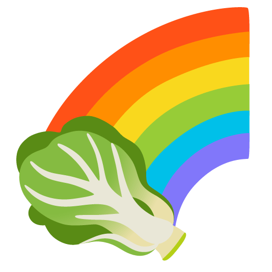 Rainbow and Leafy green