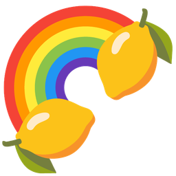 rainbow and lemon