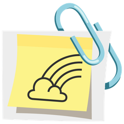 rainbow and linked paperclips