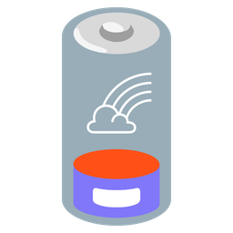 rainbow and low battery