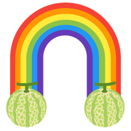 rainbow and melon