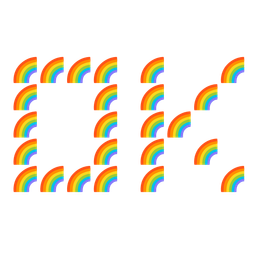 rainbow and OK button