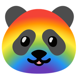 rainbow and panda