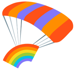 rainbow and parachute