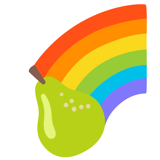 Rainbow and Pear