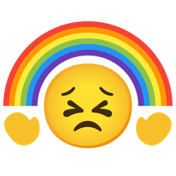 rainbow and persevering face