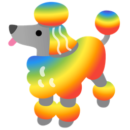 rainbow and poodle