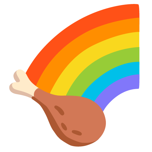 Rainbow and Poultry leg