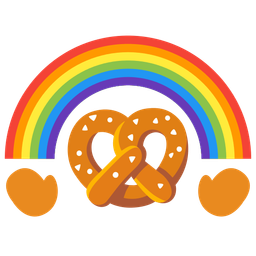 rainbow and pretzel
