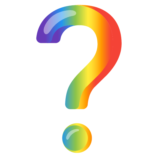 Rainbow and Red question mark