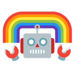 rainbow and robot
