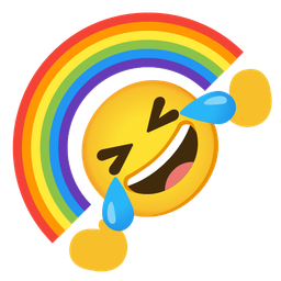 Rainbow and Rolling on the floor laughing