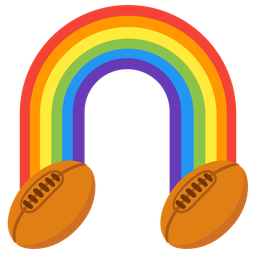 rainbow and rugby football