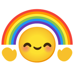 Rainbow and Smiling face with smiling eyes