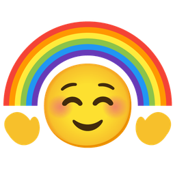 Rainbow and Smiling face